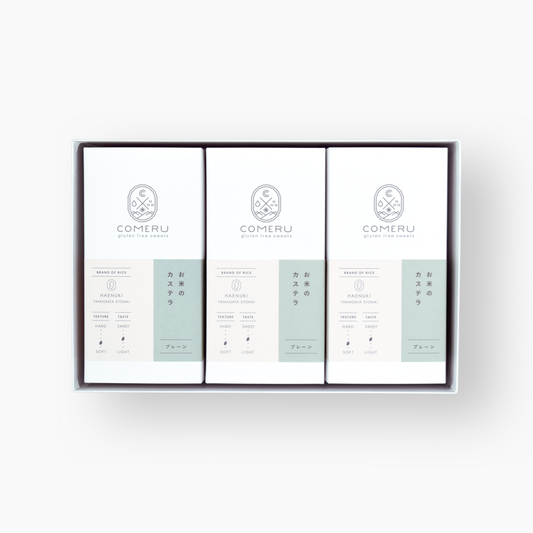 米粉のカステラ 3個入 プレーン 外箱